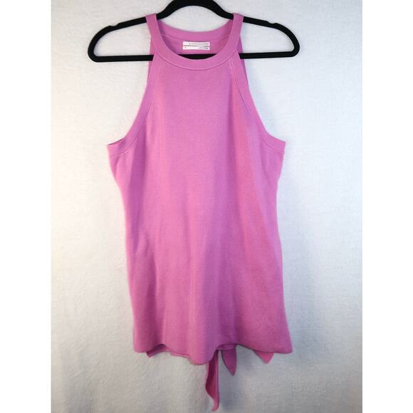 Anthropologie Annette Belted Knit Tank Medium Purple Tie Waist Tunic - Picture 3 of 5